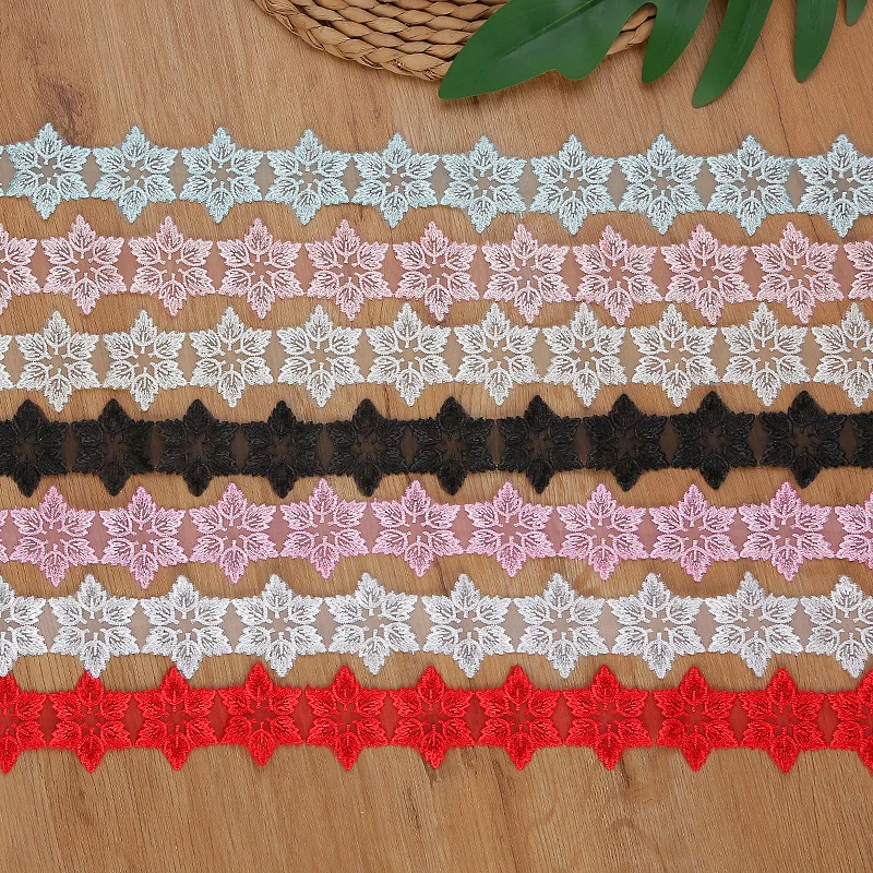 

40 ярдов цветок органза вышитая кружевная бейка лента ткань лоскутное свадебное платье DIY швейные принадлежности ремесло