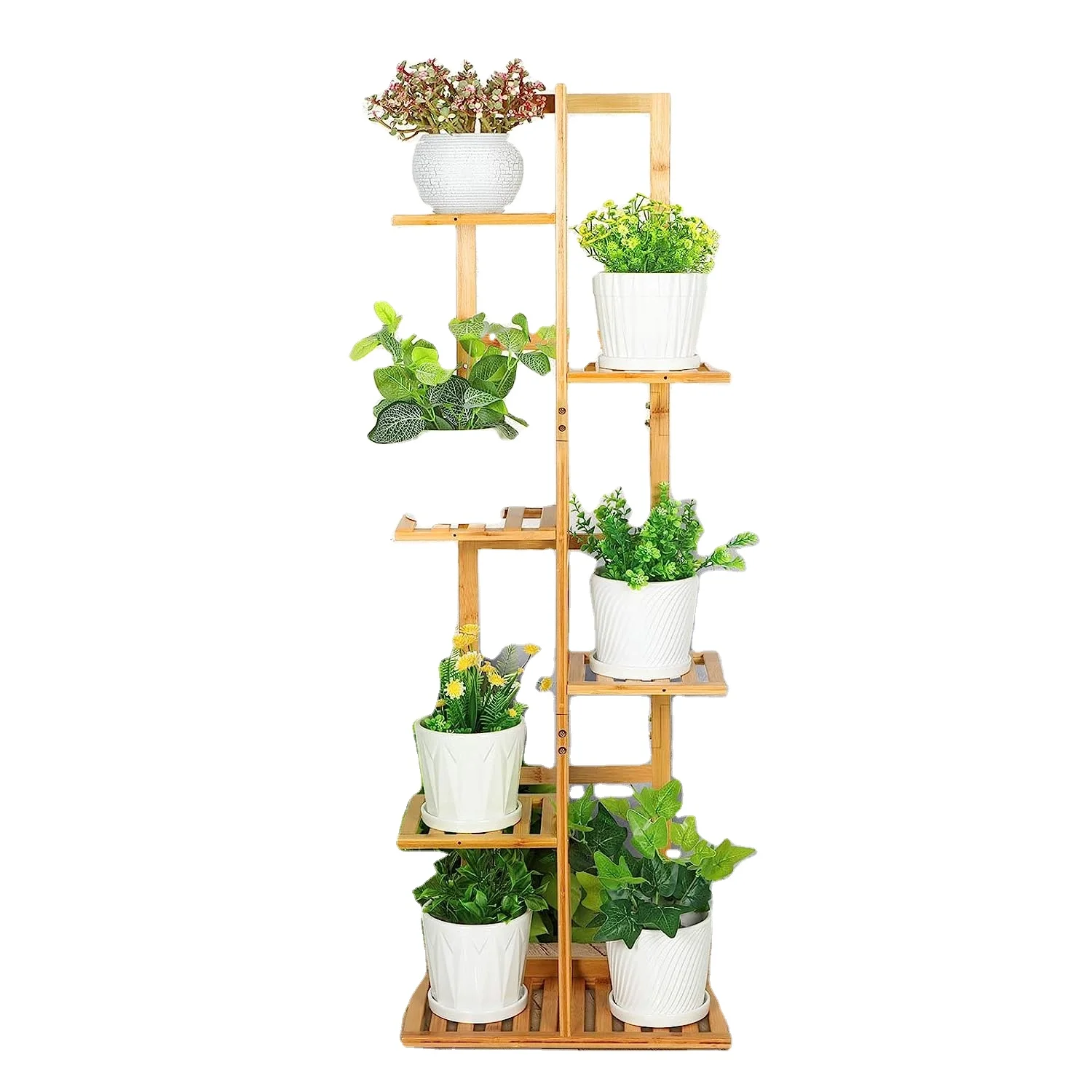 

6-layer 7-pot high plant rack outdoor plant support suitable for various plants