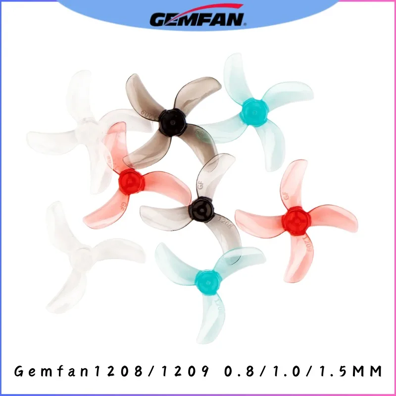 

4 пары Gemfan 1208, 3 лопасти, 1209, 4 лопасти, 31 мм, реквизит для FPV дрона Tinywhoop, отверстия 0,8/1/1,5 мм, двигатель 0702, прочный ПК для фристайла
