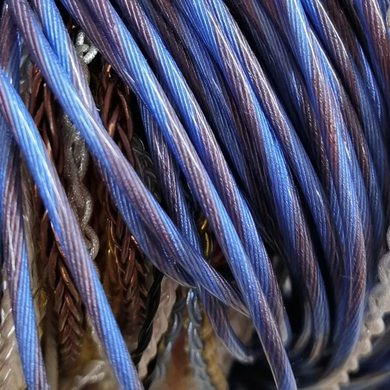 Litz cobre prata chapeado fio mmcx/0.78/im50/70/ie40/a2dc/ie900 fone de ouvido atualizar cabo 610 núcleo