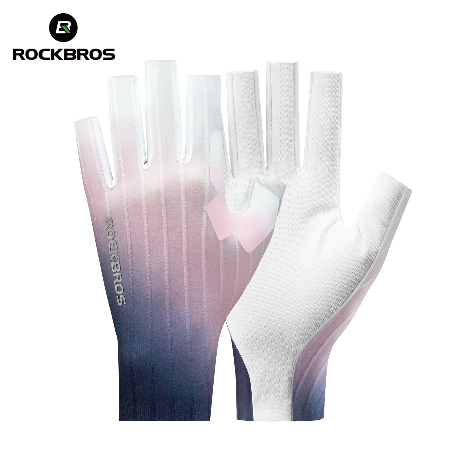

ROCKBROS Summer Cycling Half Finger Gloves Lightweight Breathable UPF50+ Sunscreen Gloves UV Sun Protection Women Cycling Gloves