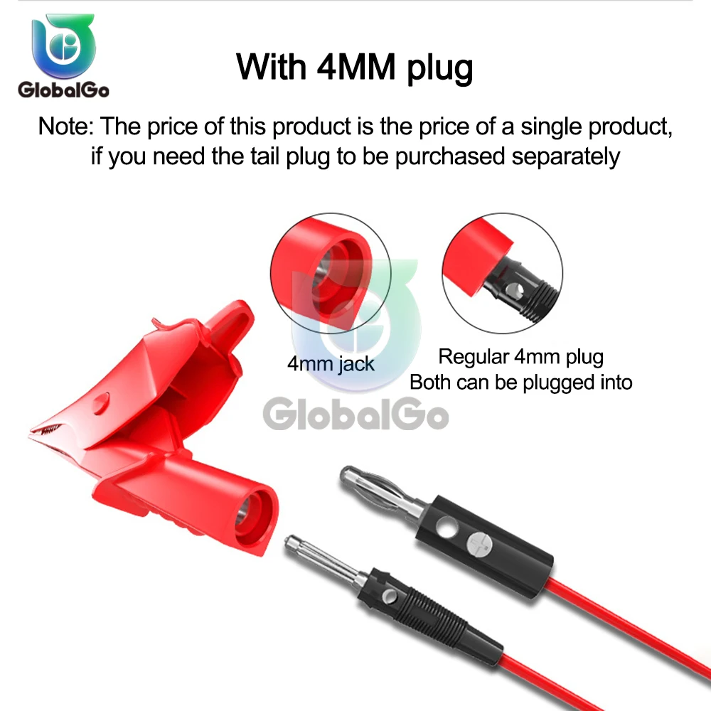 Insulated Battery Test Clip 36mm HV Alligator Clip For Banana Plug 4mm Multimeter Pen Cable Probes Crocodile Clip