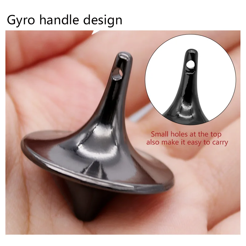 Desktop Stress Relief Toy Metal Decompression Hypnosis Rotary Gyro Adult Fingertip Toy Kinetic Cylindrical Spinner Fidget Toys