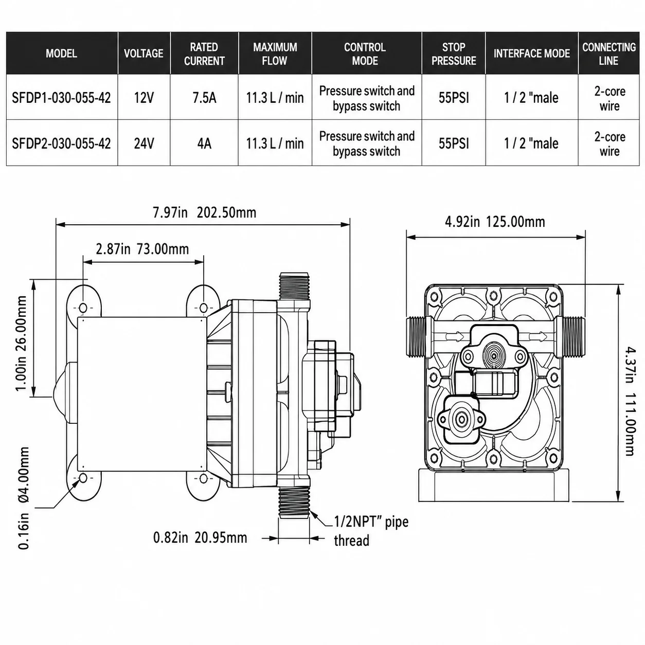 SEAFLO 42 Series 12V Diaphragm - Rv Water Pump 12V 55Psi ulasan dan harga
