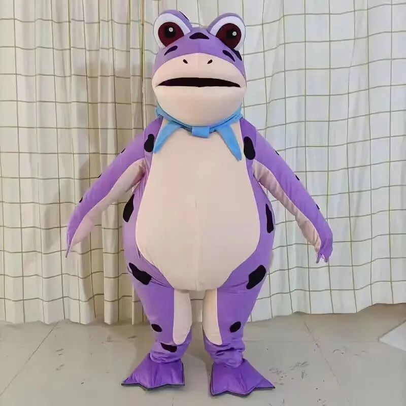 Disfraz inflable de Mascota de rana de dibujos animados para adultos, ropa de rendimiento para caminar, modelo de Gas de Sapo, decoraciones divertidas