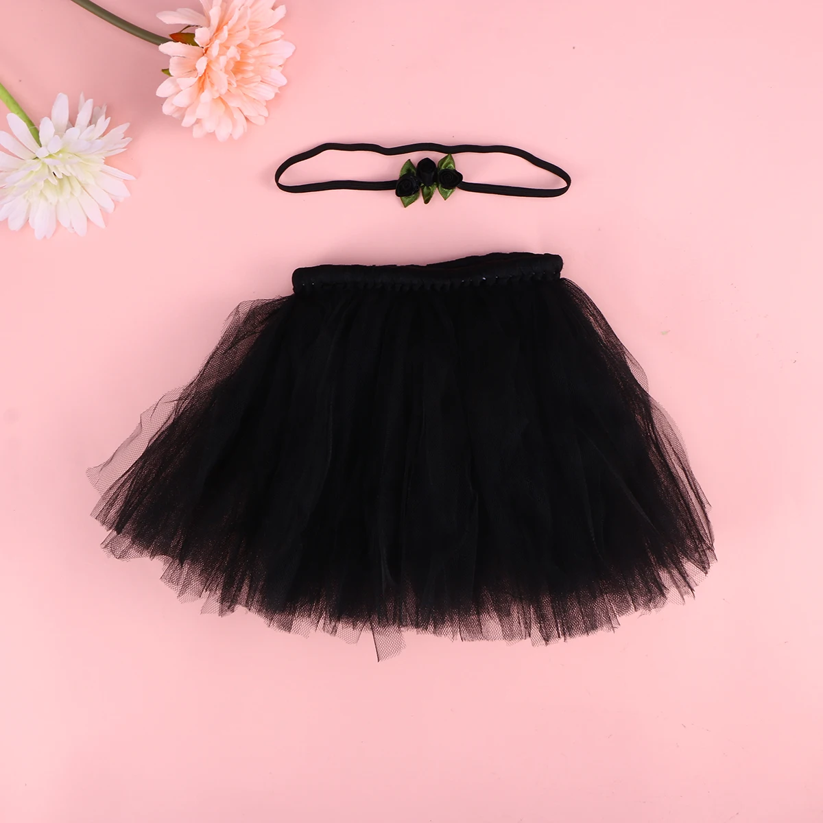 

Tutu Skirt Girls Tulle Baby Outfits Photoshoot Dress Lightweight Polyester Elastic Waistband No Mark Toddler Infant Skirt