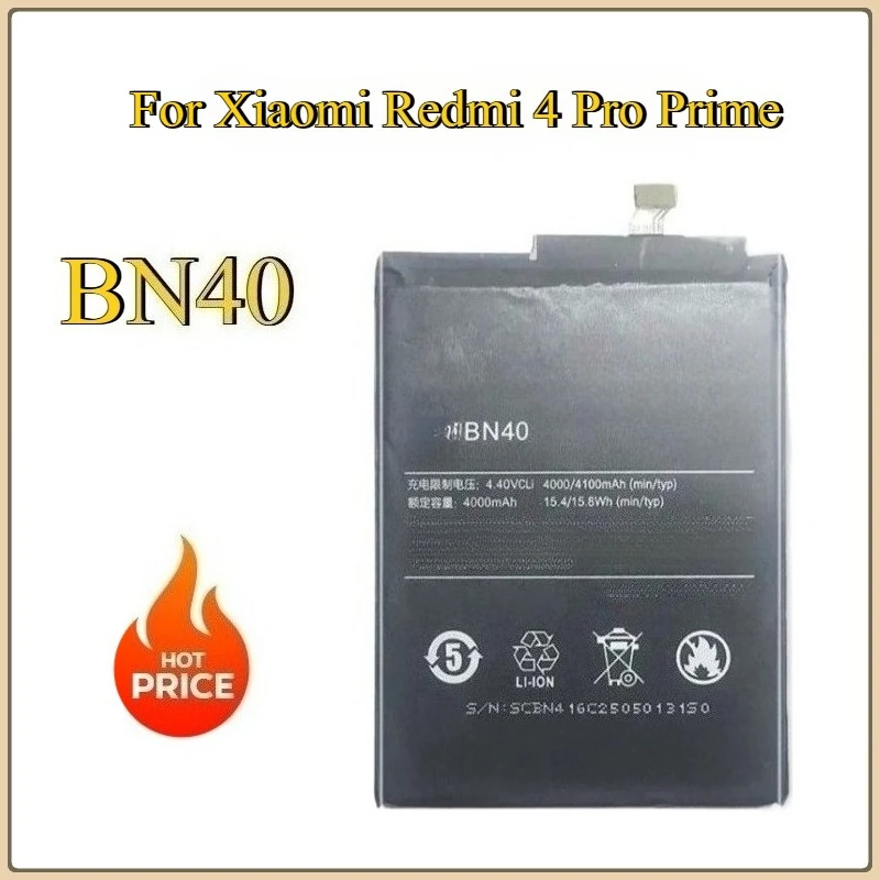New Replacement Mobile Phone Battery 3.85V 4000mAh BN30 BN34 BN40 BN42 BN47 for Xiaomi Redmi 3 3S 3X 4 4A Prime and Xiaomi Note