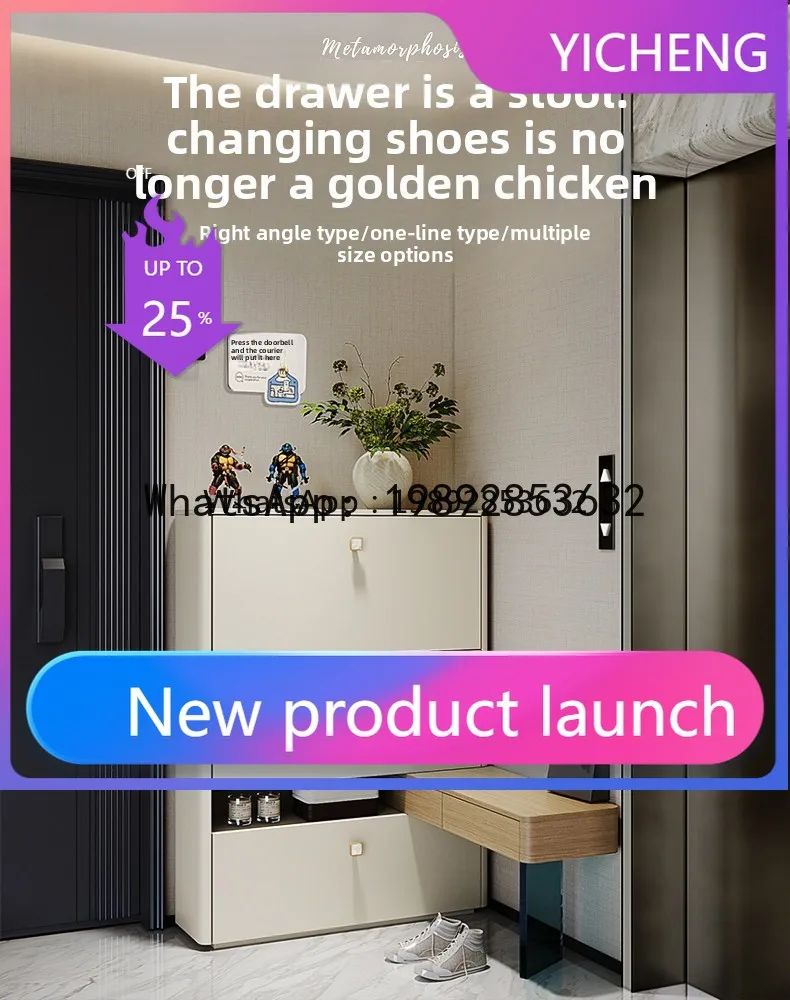 

LYY Ultra-Thin Shoe Cabinet for Home Entrance, Outdoor, Corridor, Hallway, Elevator Entrance, and Staircase Can Be Used as a