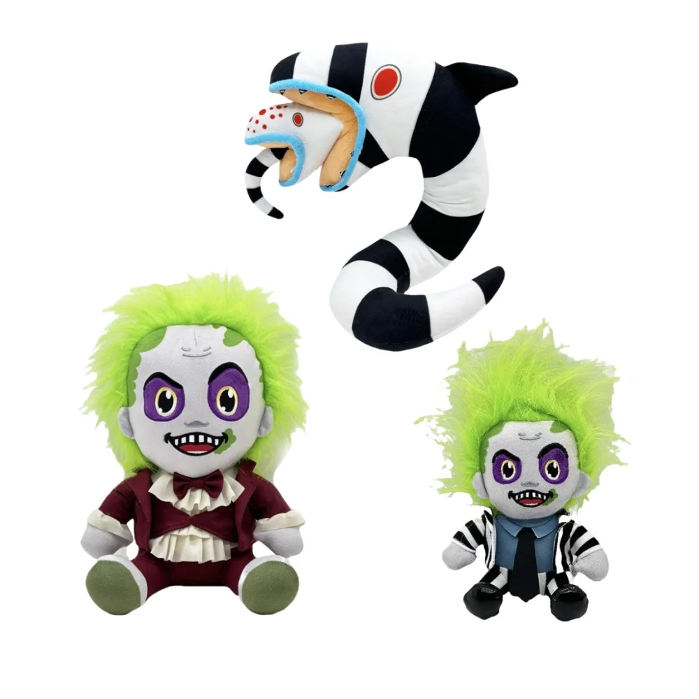 Green hair, white face, sitting posture, plush toy, creative design, soft and comfortable, can be used as a gift