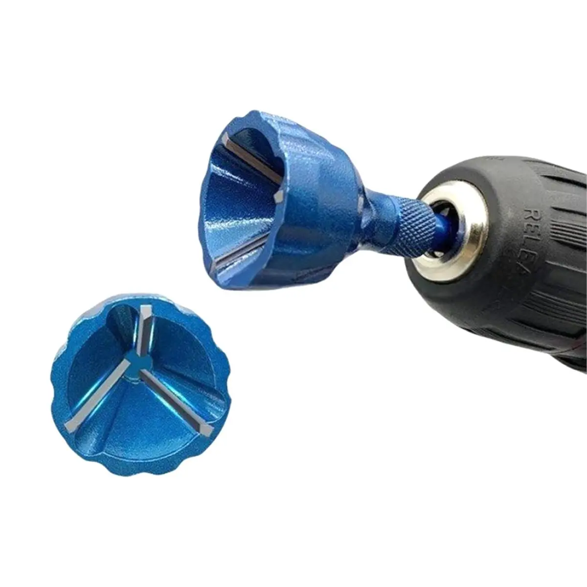 A1849P ~Deburring External Chamfer Tool with Carbide Blades,Hex Shank Deburring Tool,Bolt Thread Repair with Quick Release Shank