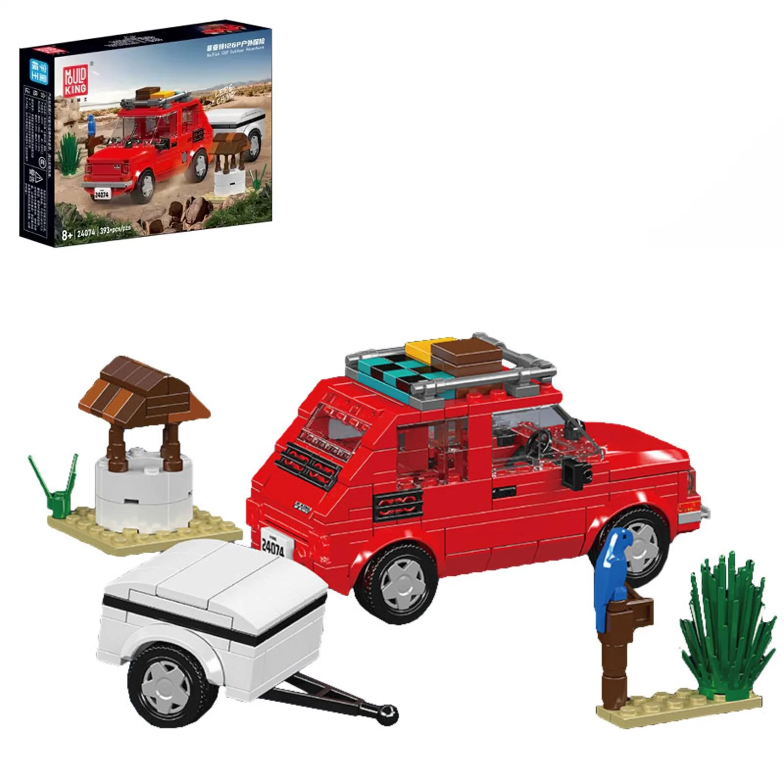 

Mould King 393PCS Off-Road Vehicle Building Blocks Set - DIY Adventure Car Model 24074 with 126P MOC Design, Mini Brick Toy Gift