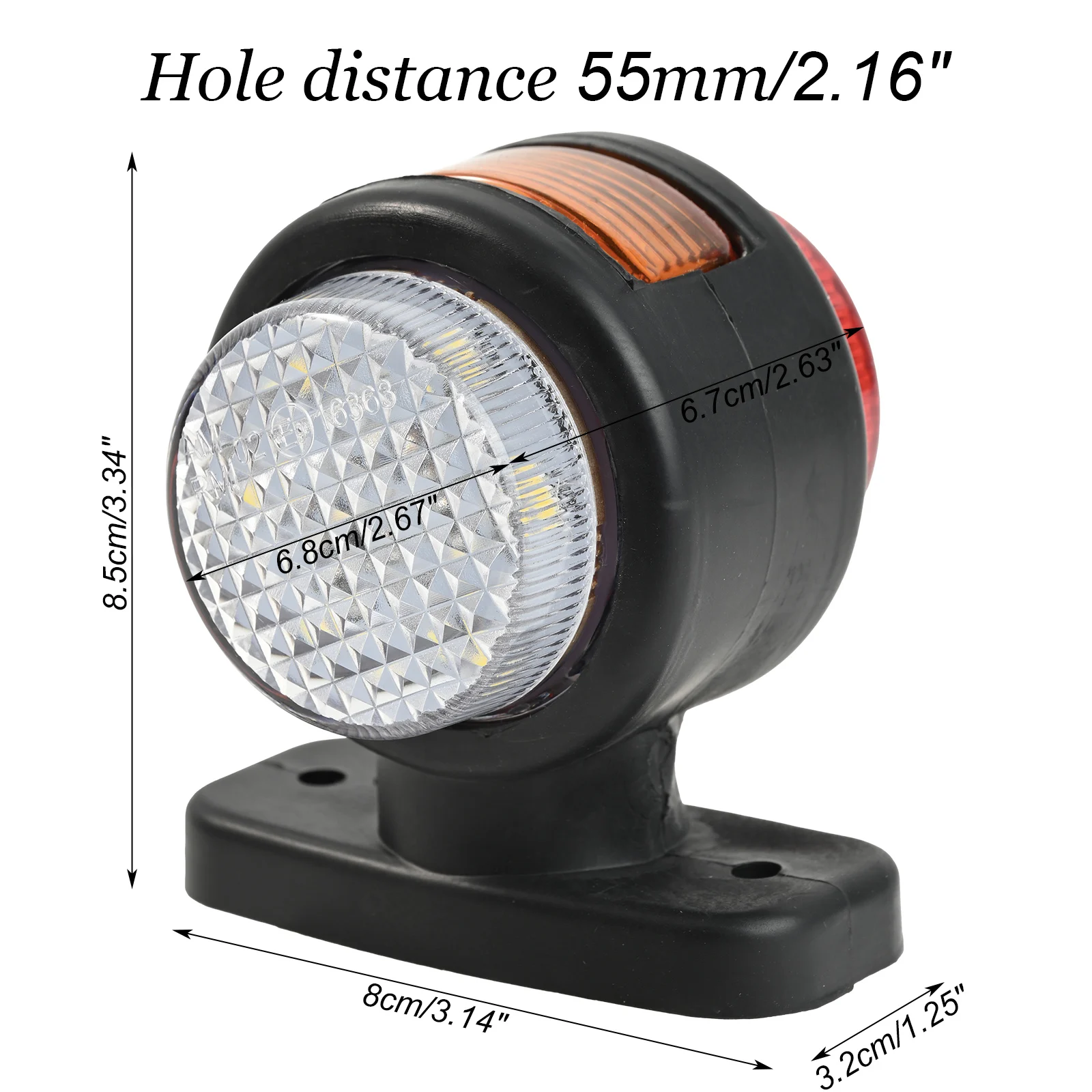 LED Trailer Lights Red White Amber Position Signal Brake Light Outline Side Marker Indicator 12V 24V Universal Truck Accessories