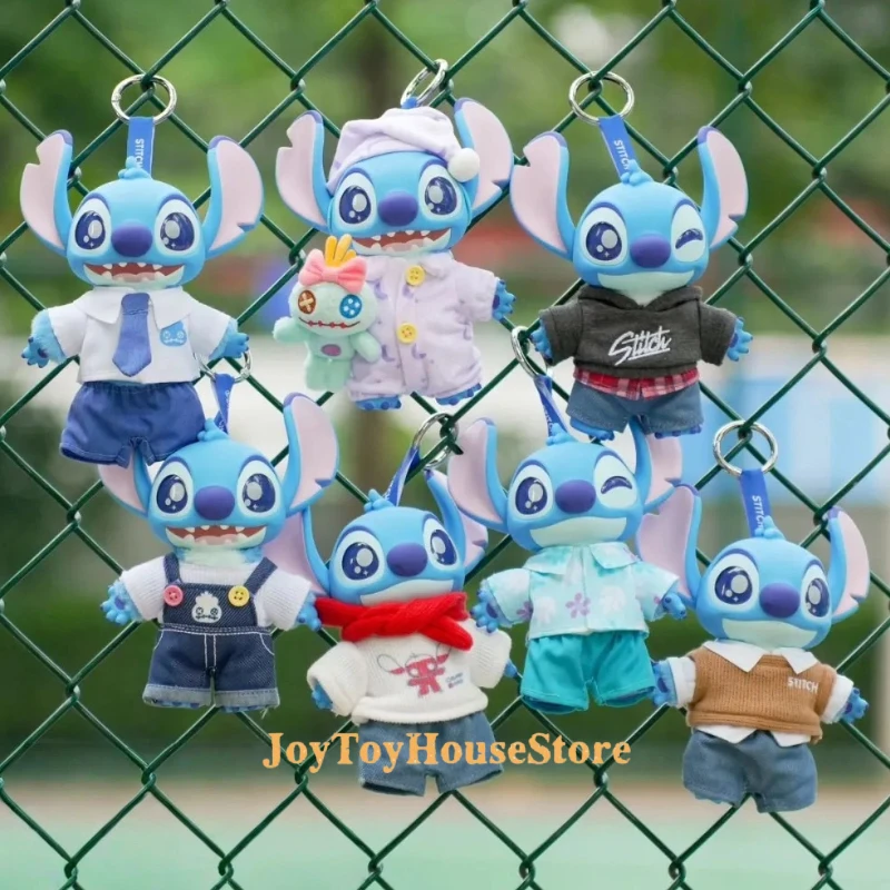 

Genuine Disney Stitch Dress Up Show Series Blind Box Figure Stitch Vinyl Doll Mystery Box Surprise Bag Keychain Pendant Gift