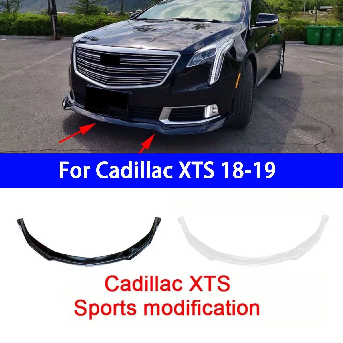 

Suitable for Cadillac XTS 18-19 Front Lip Shovel Black/white Small Surround Sport Upgrade Set Scratch Resistant New Product