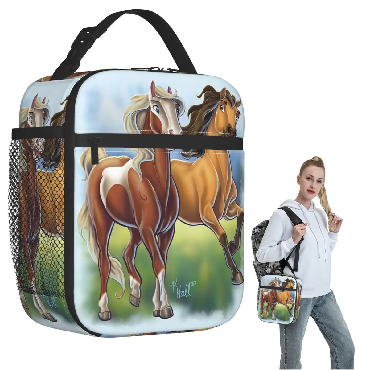Spirit And Rain Insulated Lunch Bag for Women Children Portable Food Boxes Thermal Lunch Box Tote