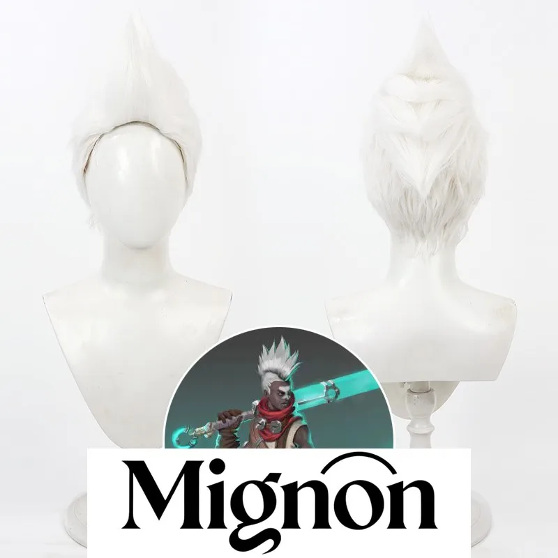 

Mignon Arcane Ekko cosplay wig pure white special style Halloween gift