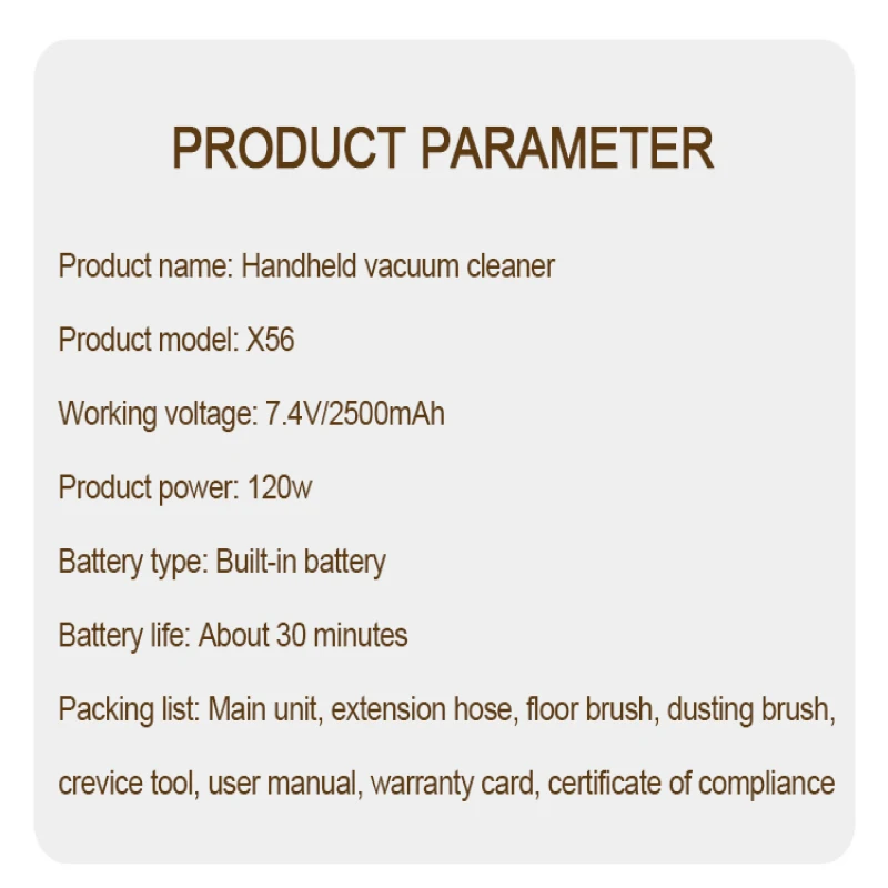 Household Handheld Wireless Vacuum Cleaner Portable Household and Car Dual-use Vacuum Cleaner