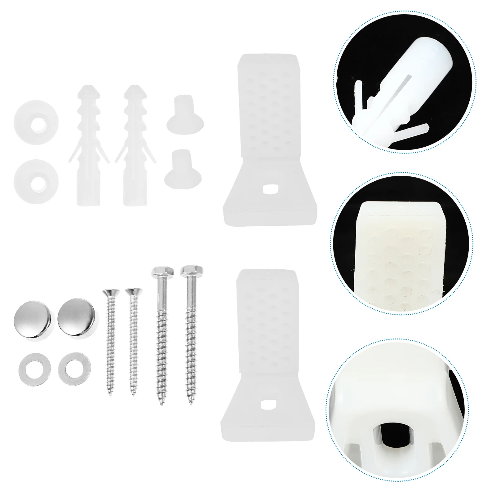 

Toilet Seats Bolt Foot Fixing Parts Mount Screws Accessories White Shaped Bolts Base