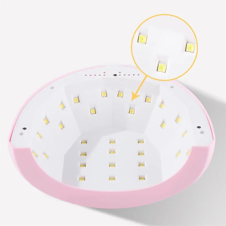 48W UV LED Lamp for Nails Professional Gel Polish Drying Lamp With 4 Gear Timer Protable Smart Nail Dryer Nail Tools