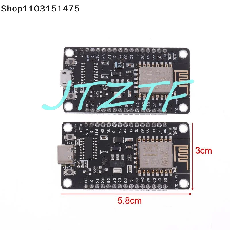Nodemcu Lua V2.1 ESP8266 ESP-12F WIFI Development Board Micro USB- CH340 Blackboard With FLASH Button And RST Button