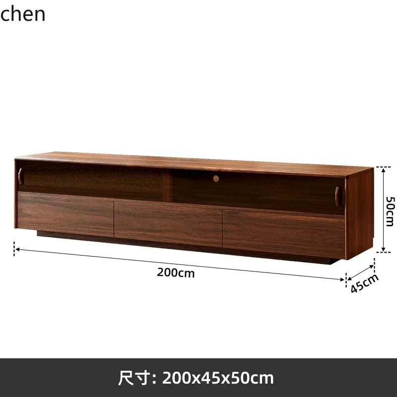 DSA TV Cabinet New Chinese Style Living Room Home Small Apartment Full Solid Wood Storage Floor-standing TV Cabinet