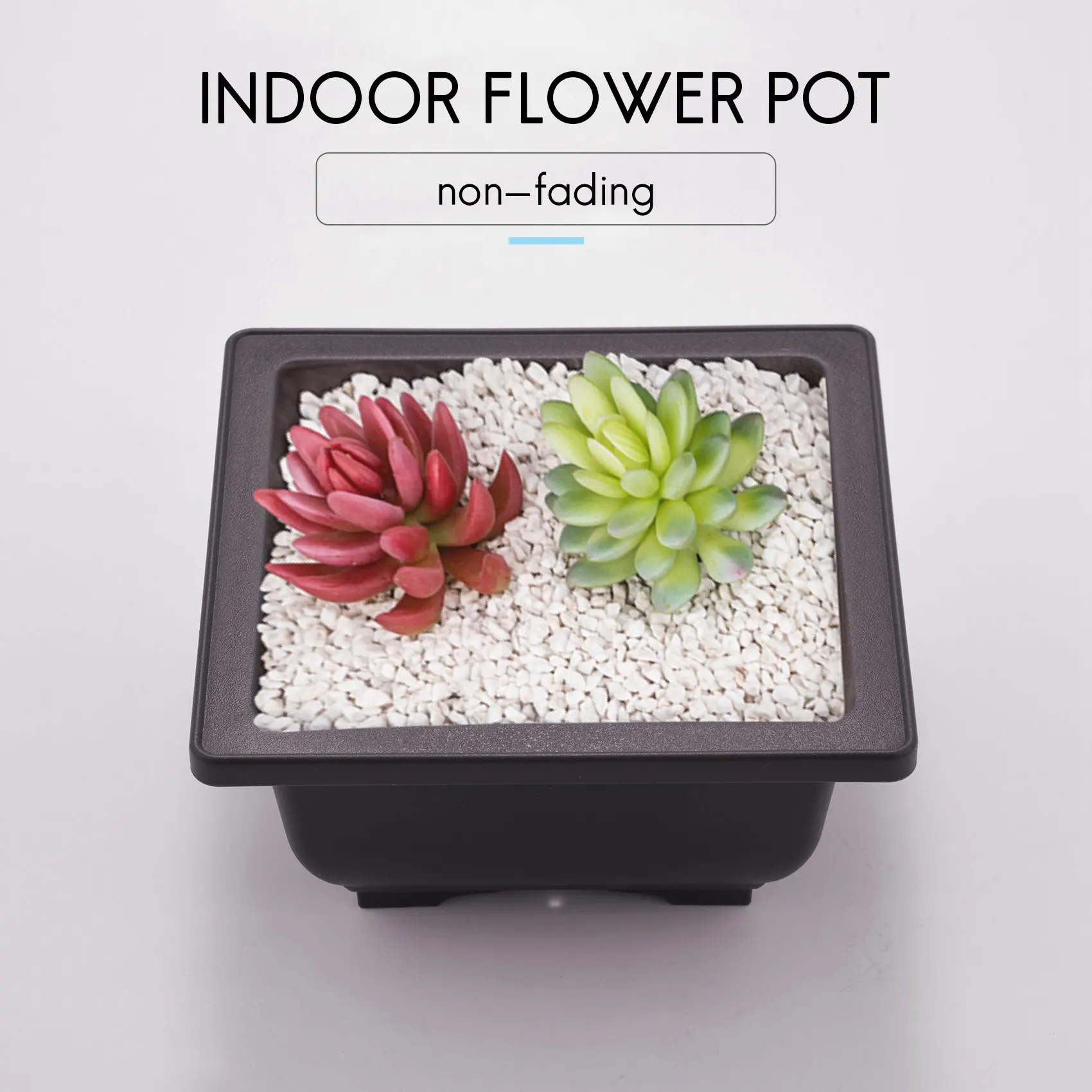 ABXF-15 PCS 4.7 Inch Flower Pot, Square Plastic Bonsai Training Pot, Flower Succulent Flower Pot Container, For Garden, Interior