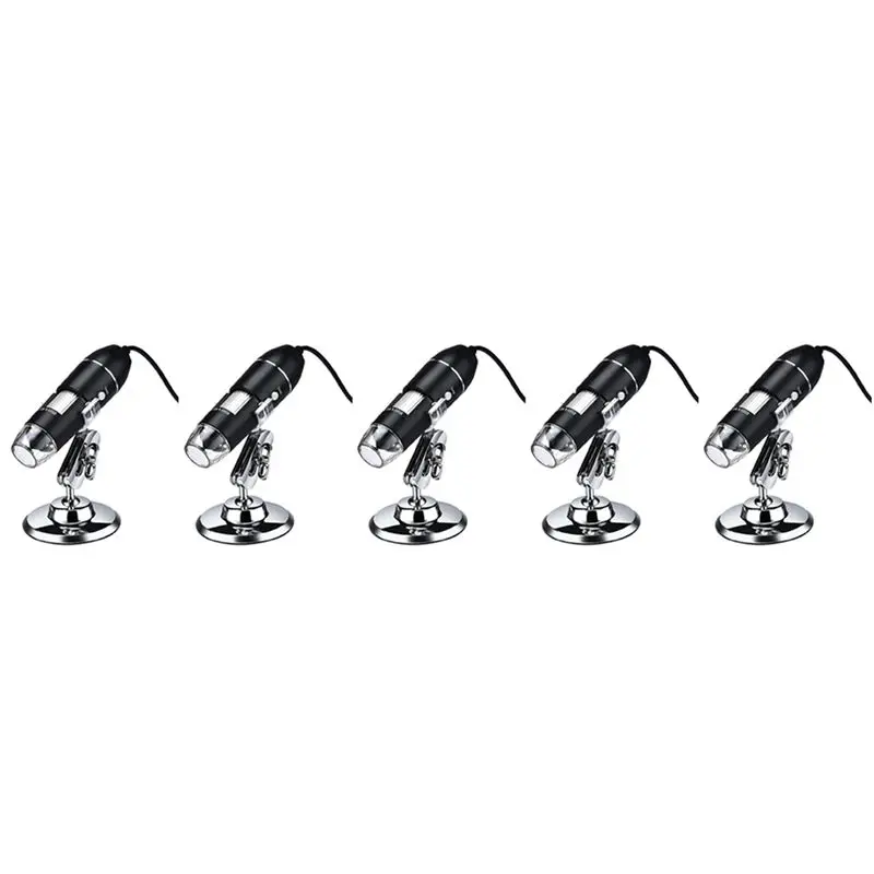5X 3 In 1 USB Digital Microscope, Endoscopic Camera, Adjustable Magnification With PC Bracket, 1600X-[A22I Store]