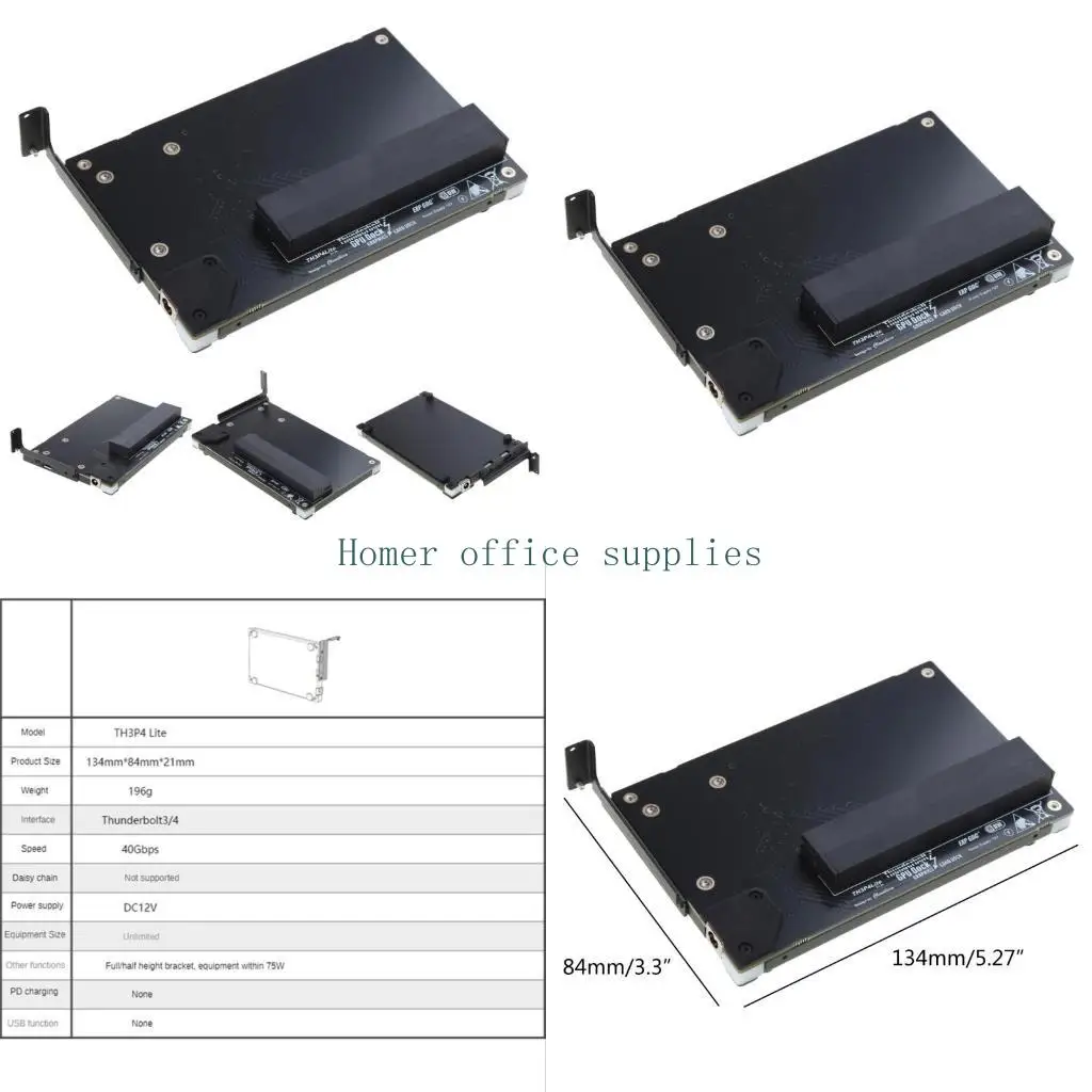 

K43B Удлинительная док-станция для видеокарты TH3P4 Lite Thunderbolt-совместимая док-станция для 3/4 графических процессоров не