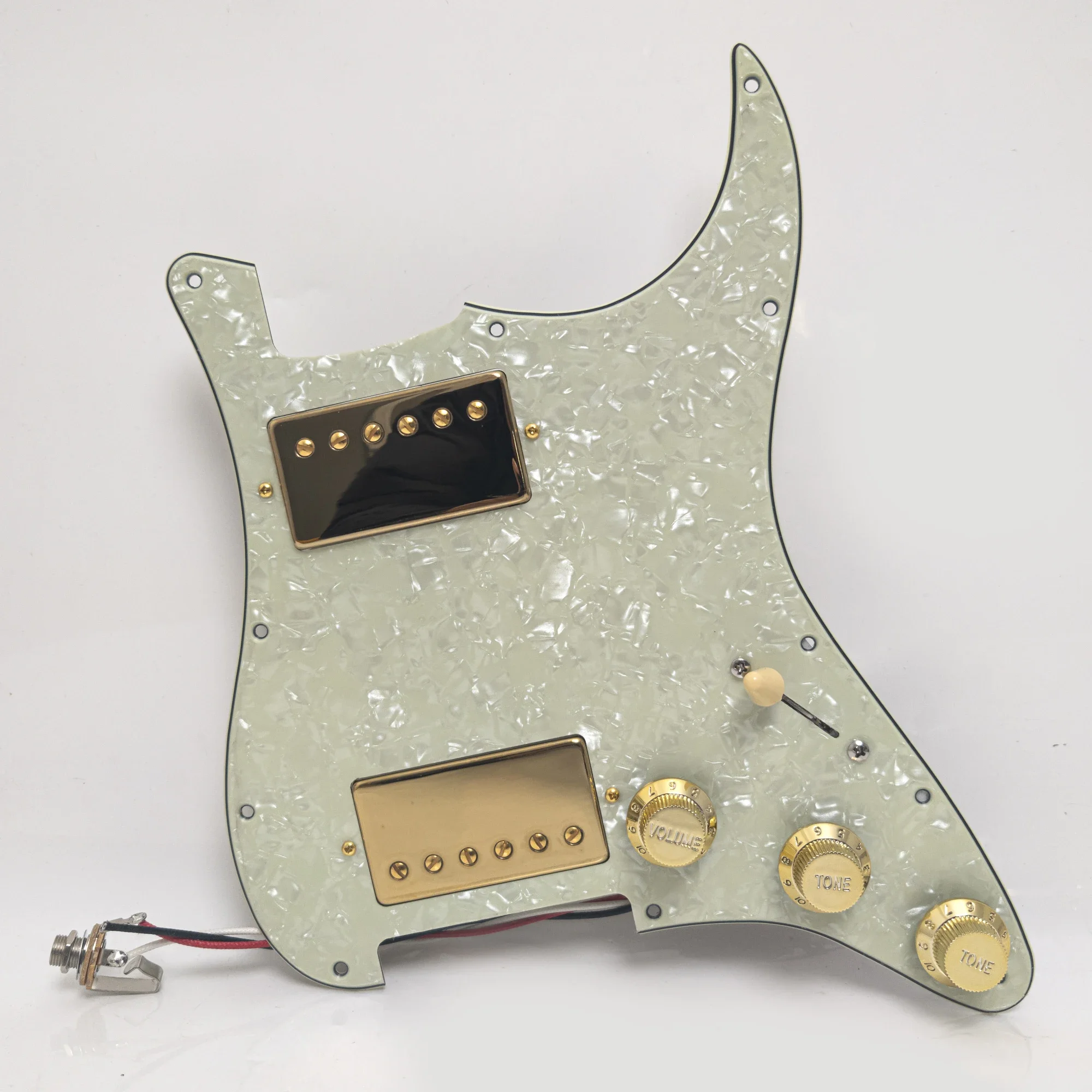 Guitar Prewired Pickguard Loaded Neck and Bridge Ainico 5 Humbucker Pickups Set for ST Electric Guitar