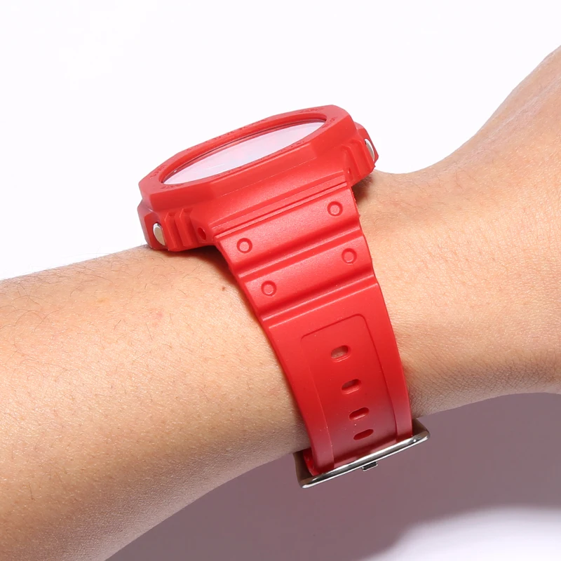 Pasek gumowy z ลผywicy 16 mm pasuje do Casio G-SHOCK 2110 GA2100 bransoletka do zegarka dla mฤลผczyzn kobiety akcesoria do zegarkรณw