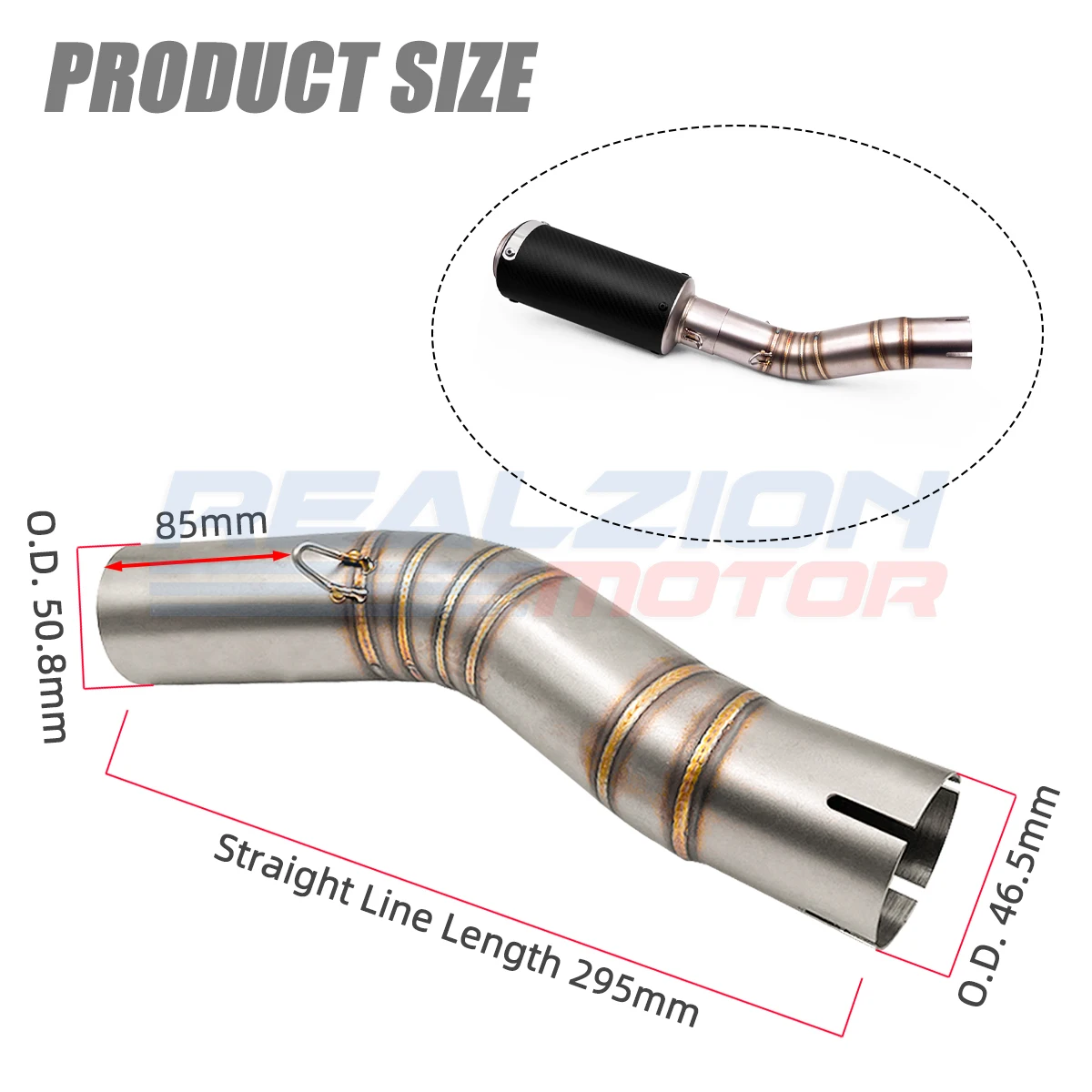 BDJ GSXR 1000 K5 K6 Exhaust Pipe Set Exhaust Muffler Escape Link Pipe Tailpipe Middle Pipe For Suzuki GSXR1000 2003-2006 K3