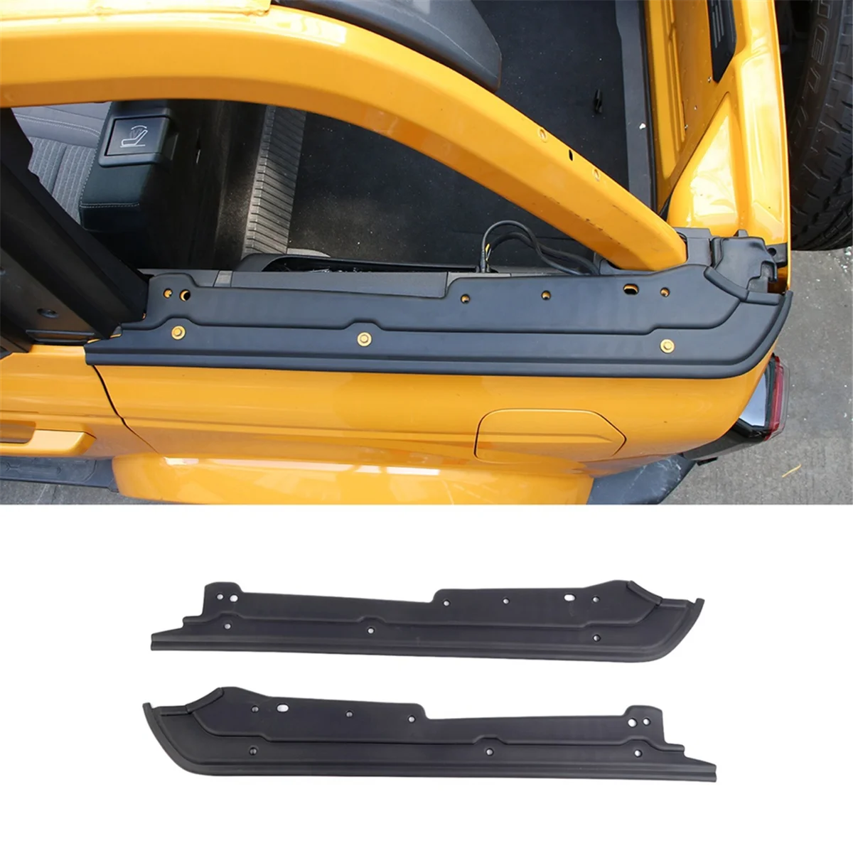 For Ford Bronco 2021 2022 2023 2024 4 Door Car Rear Body Tub Rail Protector Armor Cargo Shelf Side Cover