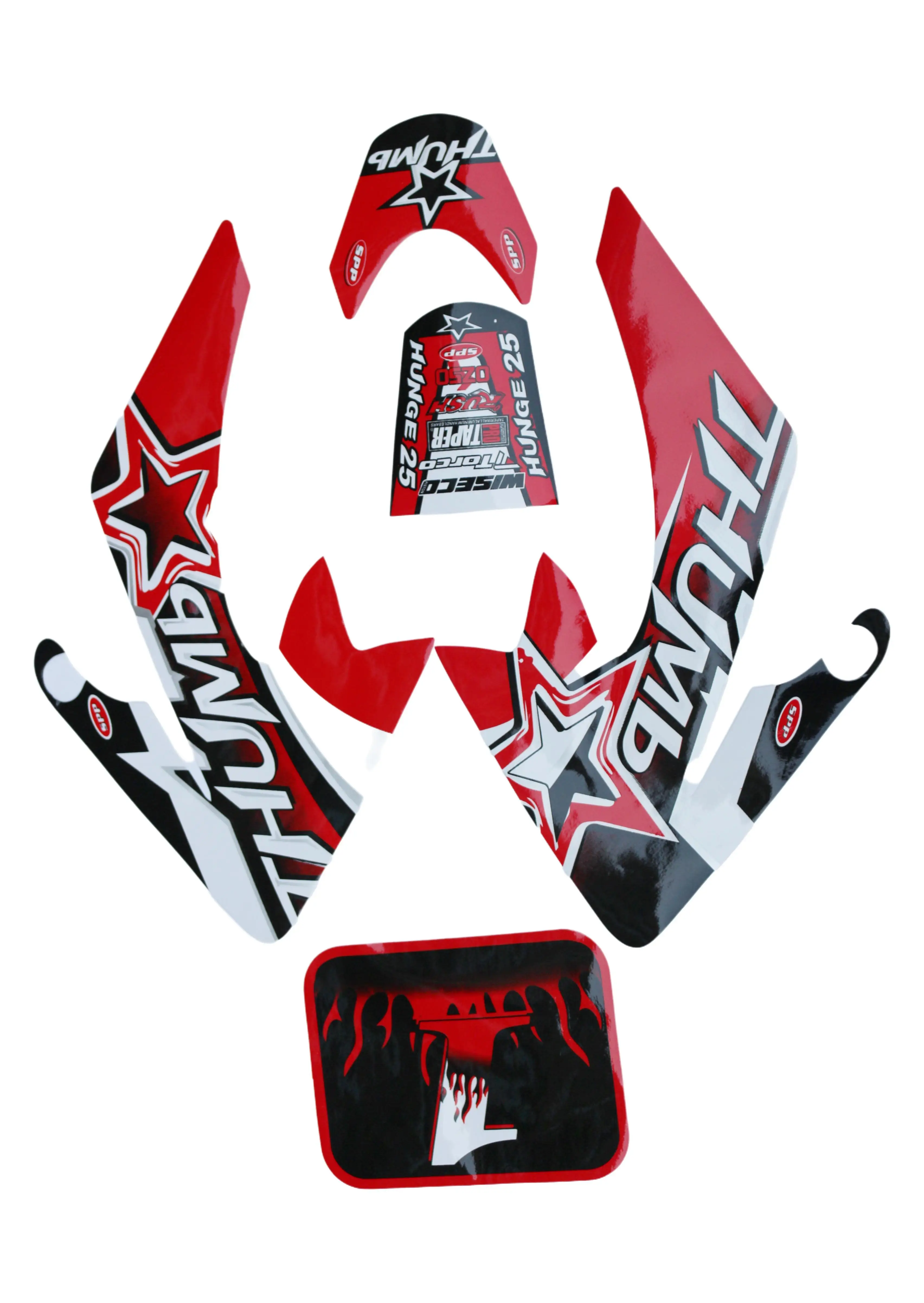 دراجة نارية ملصق لاصق لامع ورائع أحمر أزرق أصفر أخضر سباق الدراجات النارية Kohis ملصق Crf50 ملصق ل CRF 50cc حفرة الترابية دراجة مائي #2