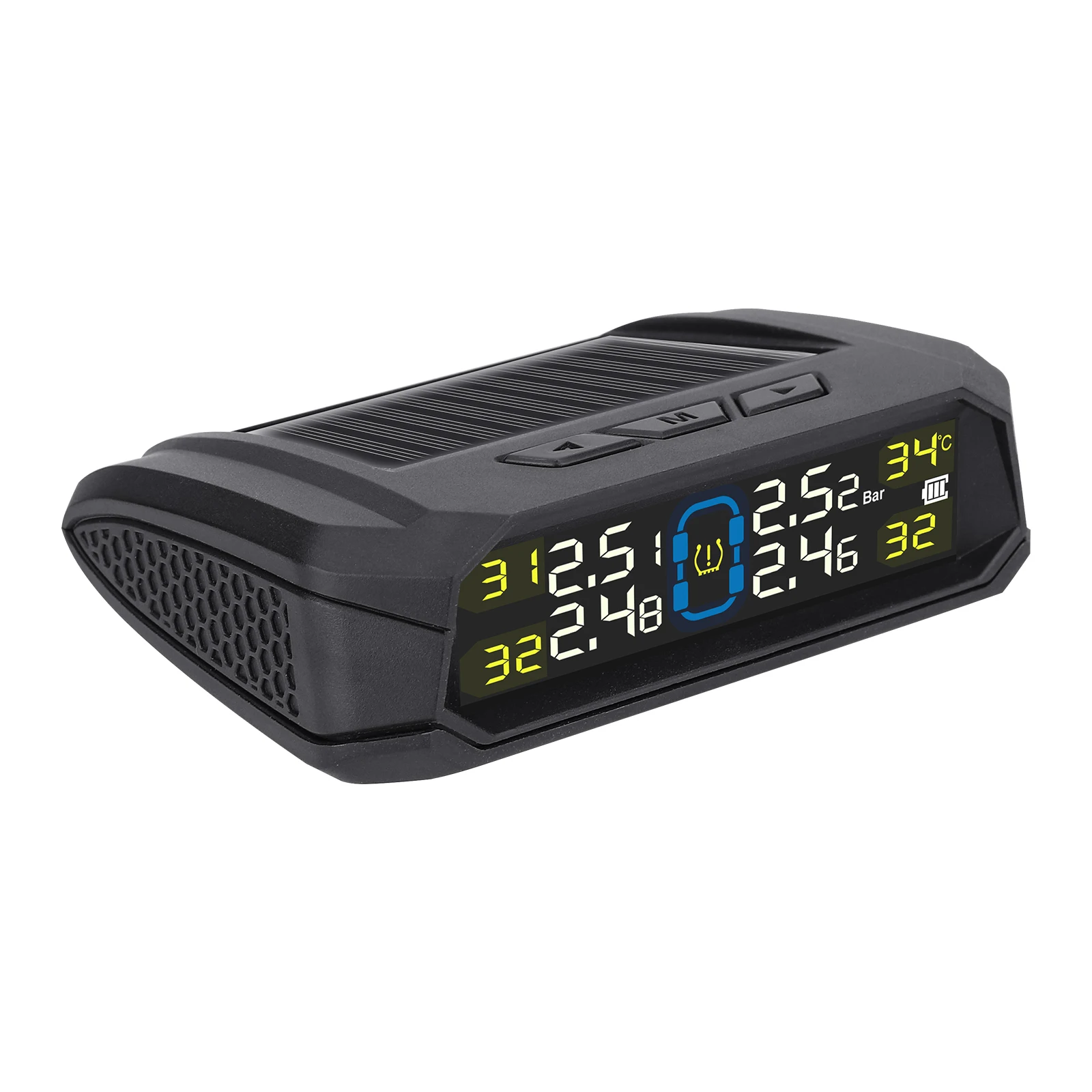 LCD Display TPMS Solar Car Tire Pressure Monitoring System Car Tire Temperature Pressure Monitoring Safety Expert Voice broadcas