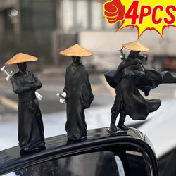 2024 Mini Figures Model Ancient Japanese Chinese Ninja Samurai Warrior Hero Micro Landscape Modeling Cool Car Decoration Gifts