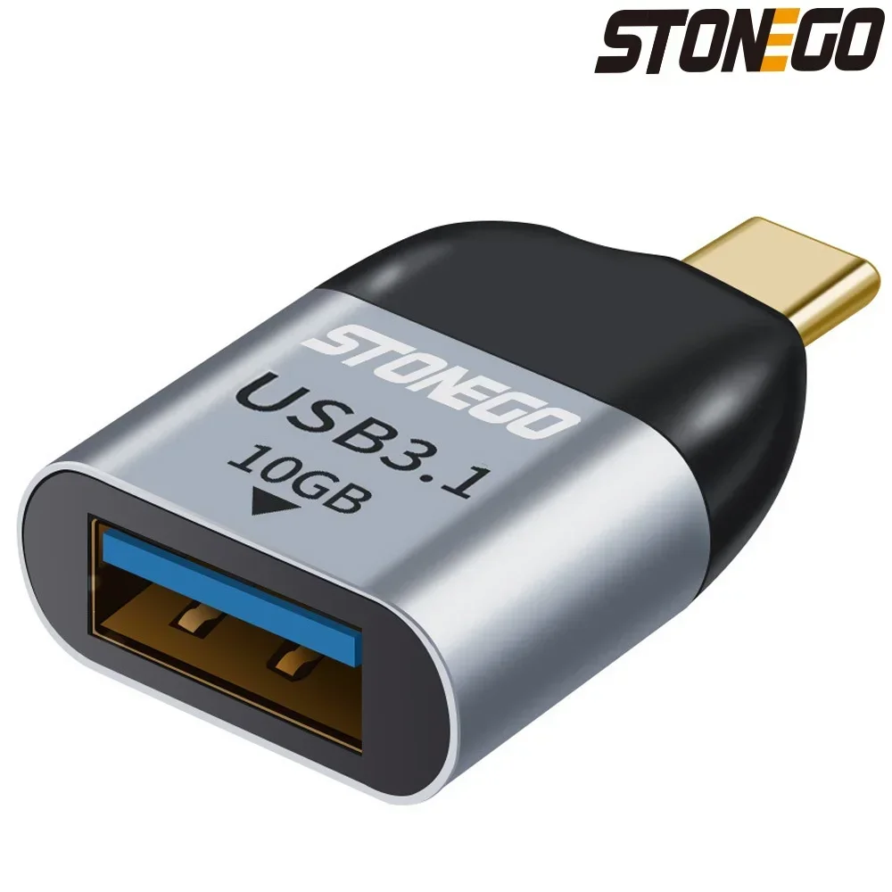 STONEGO 1PC 3.1 USB C to USB A Adapter, Speed Up to 10Gbps Support Data Sync OTG Functional Fast Charging