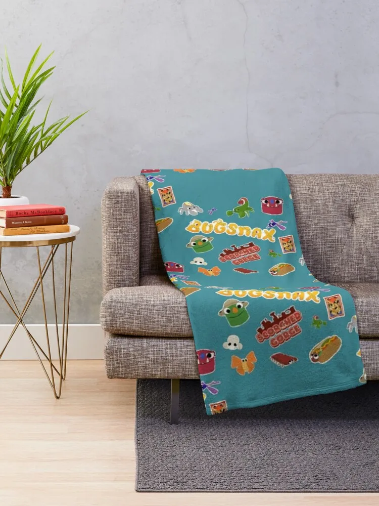 Bugsnax Bugsnax -Catching all The Bugsnax In Scorched Gorge Throw Blanket Weighted Baby Blankets