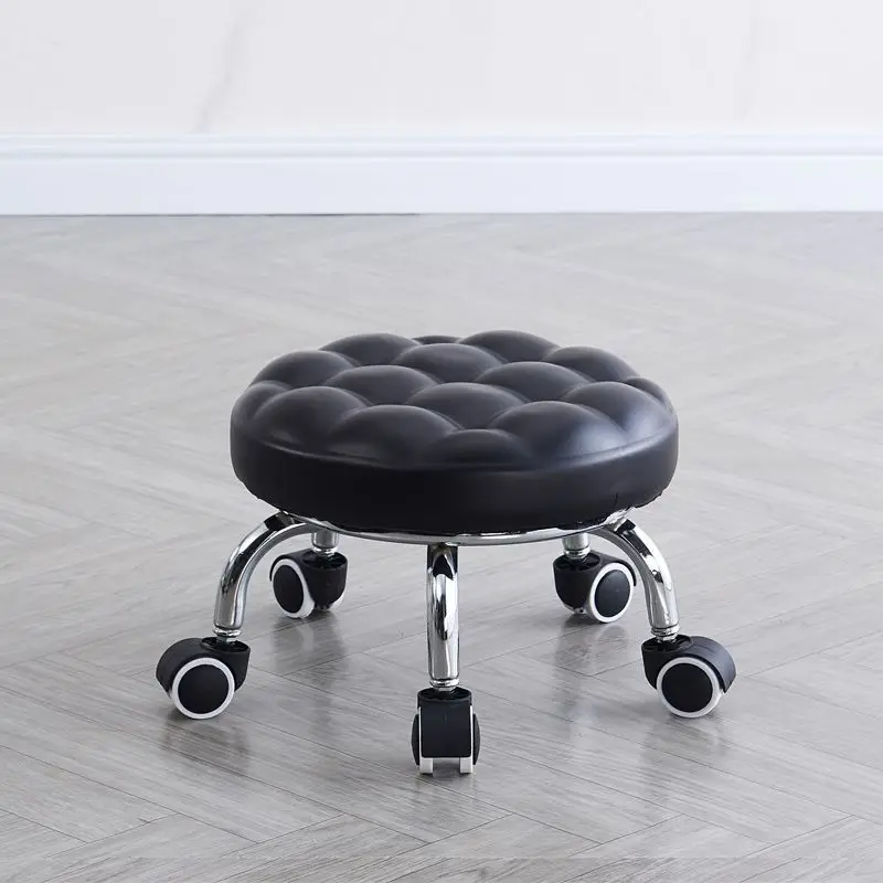 Household Wheeled Floor-Cleaning Chairs, Wheeled Seam Sealing Stools, Low Stools, Rotating Nail and Pedicure Round Stools 스툴 image 5