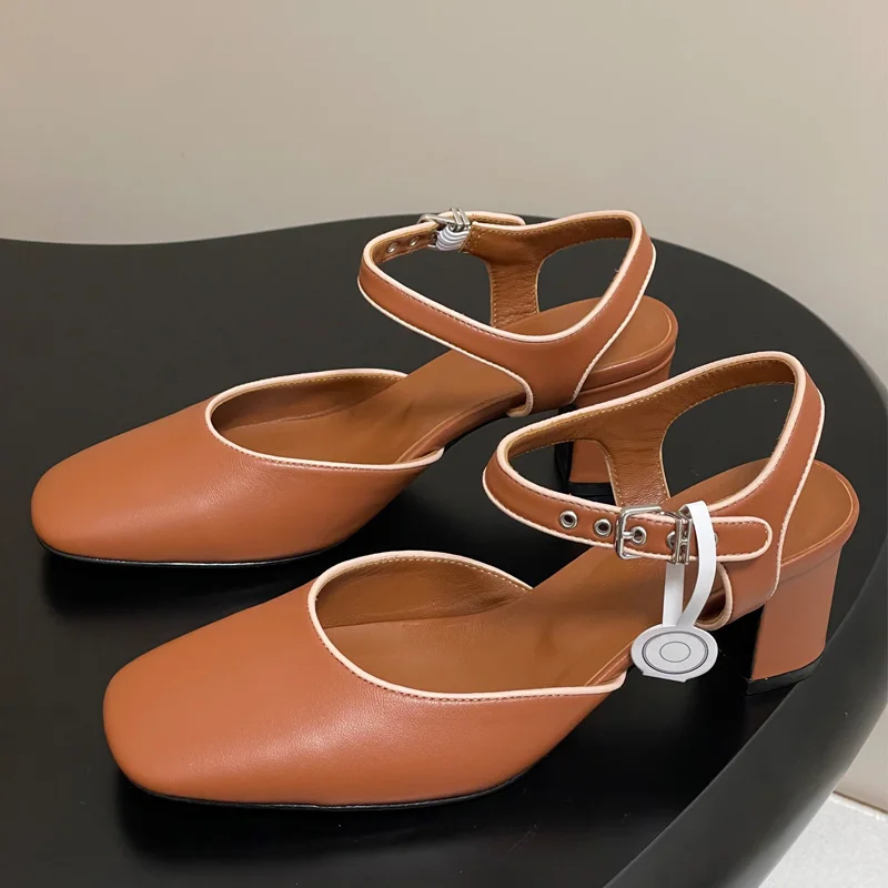 

SJBOB Best Quality Real Leather Platform Sandal Designer Mary Jane Shoes Luxury Handmade Women's Shoes Sandal For Woman Elegant