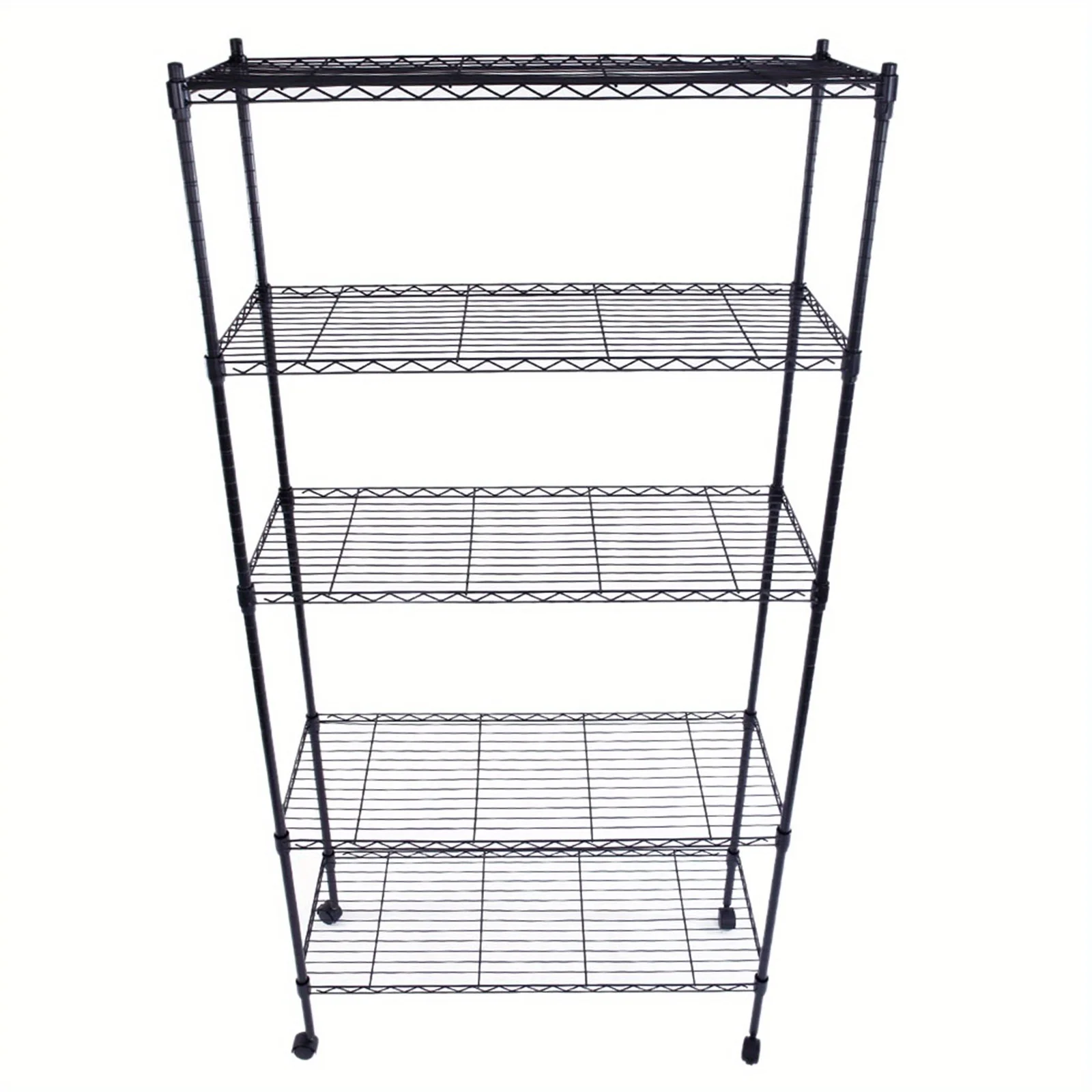 

1 Piece 5-Tier Mobile Storage Shelf - Adjustable, Combinable, and Space-Saving Metal Shelving Unit - 35.43 x 13.78 x 65 inch