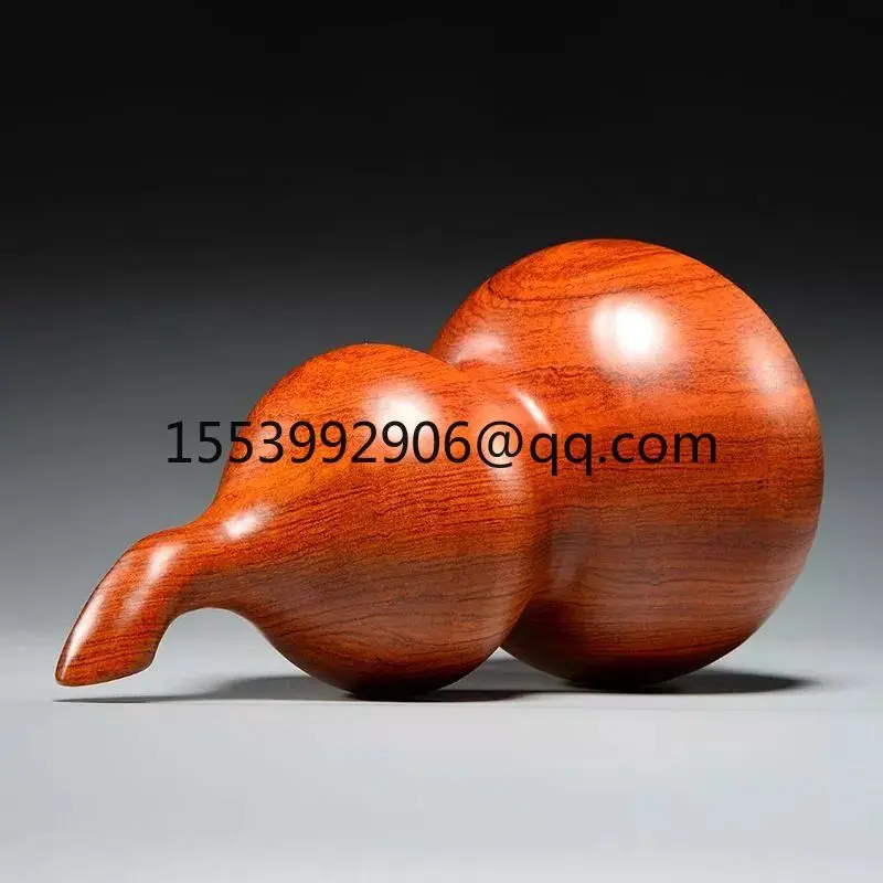 Huali wood carving gourd ornament wood gourd home furnishing living room store decoration worker