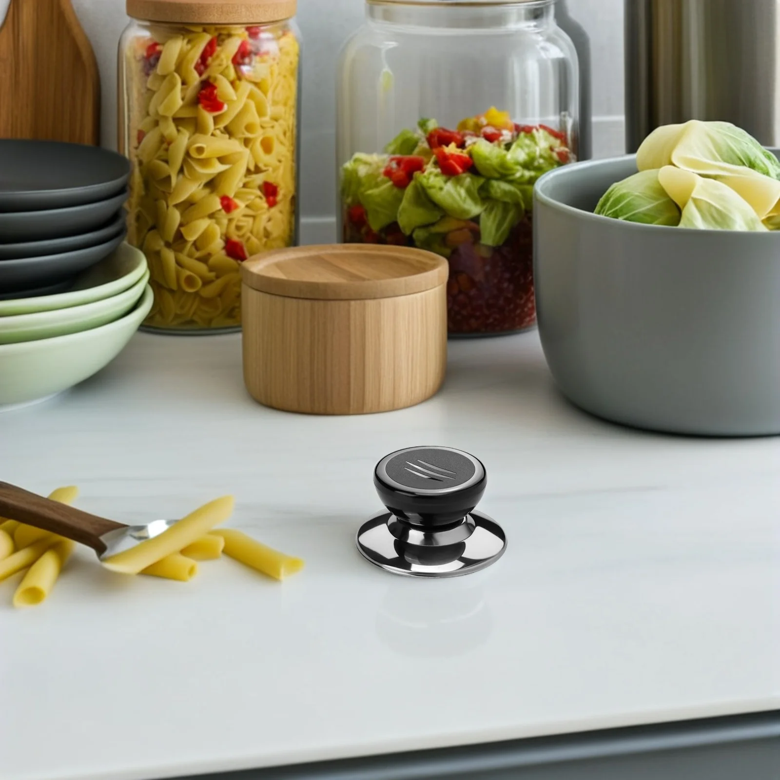 

12Pcs Heat Resistant Pot Lid Handle: Stainless Steel Universal Knob Replacement for Cooking Pots Lids Non Slip Grip