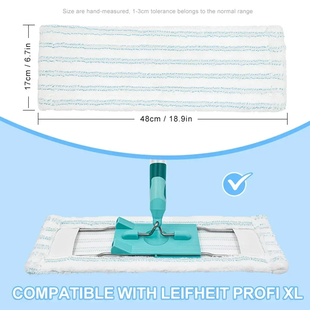 2/4pc Microfiber Floor Mop Mop Cover  For Leifheit P--rofi XL Micro Duo and P--rofi XL Cotton Plus Aluminum Handle Floor Wipers