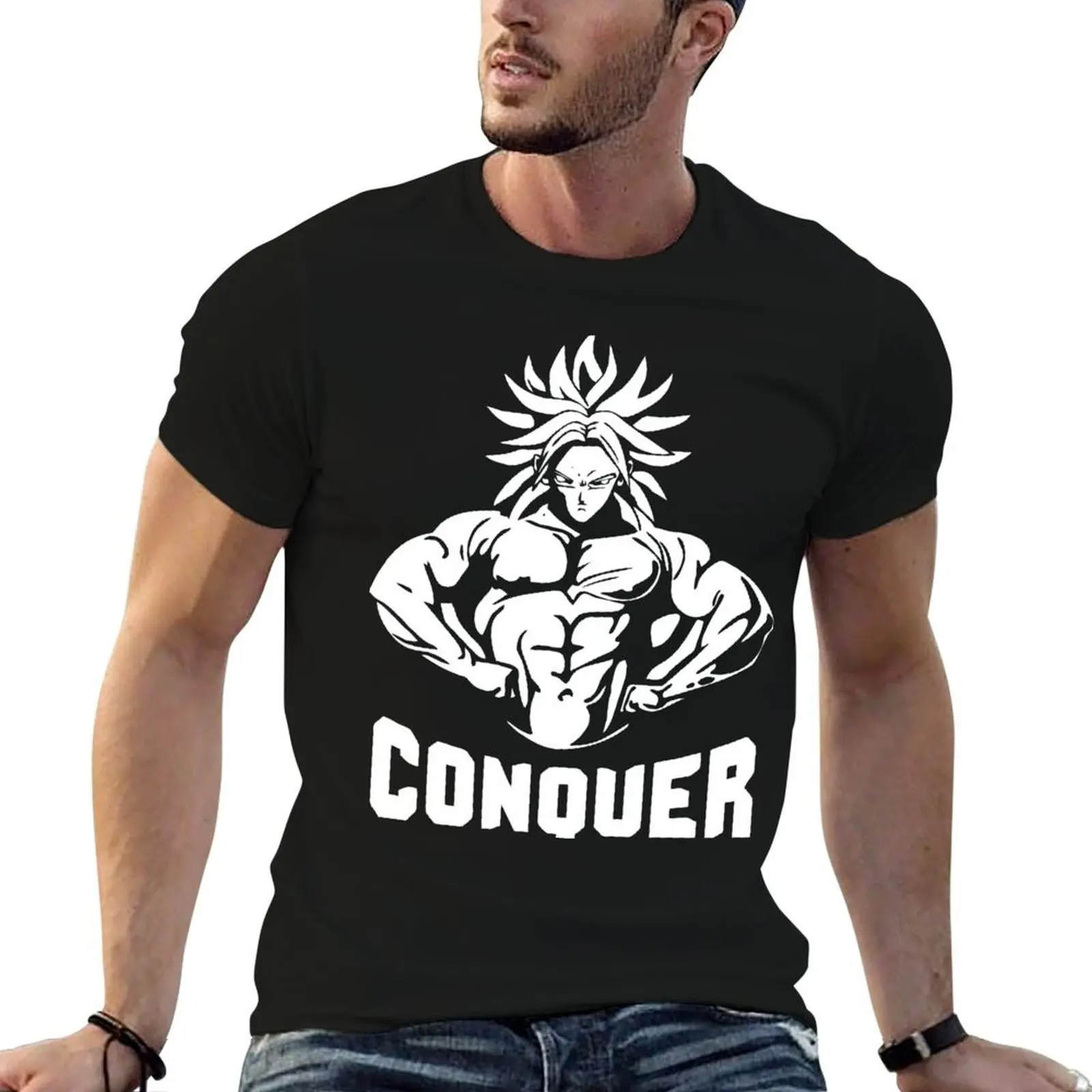T-shirt Conquer à motif tendance pour hommes