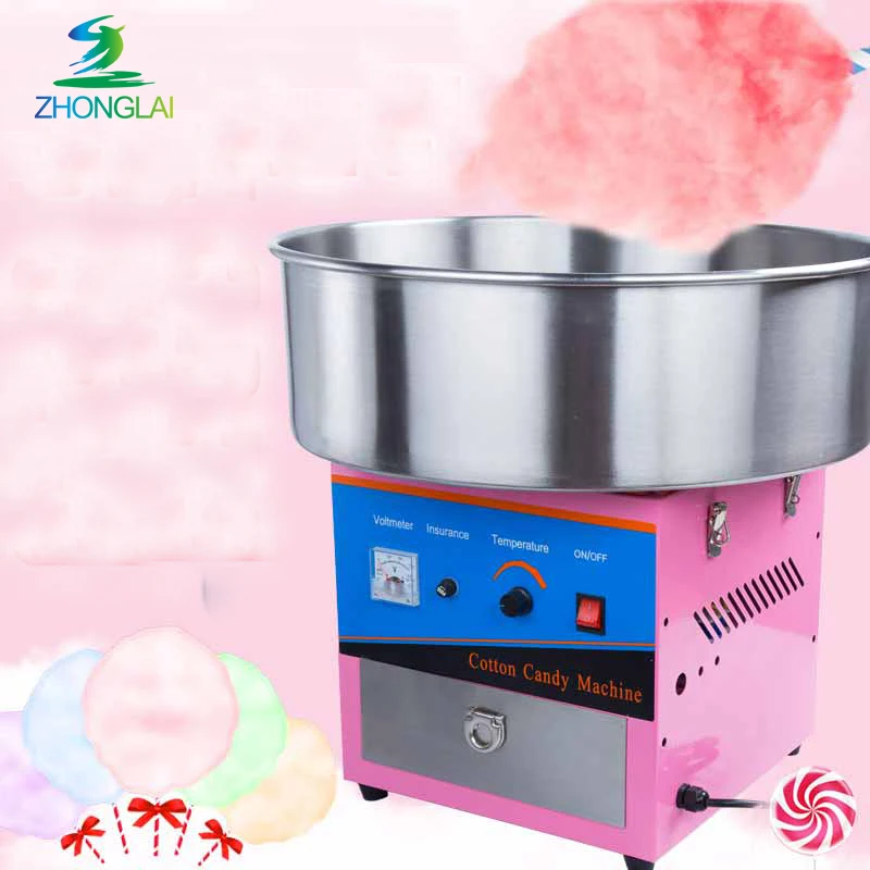 

Electric Cotton Candy Machine Commercial Sugar Candy Floss Maker Temperature Controls for Party Festival Carnival Home DIY