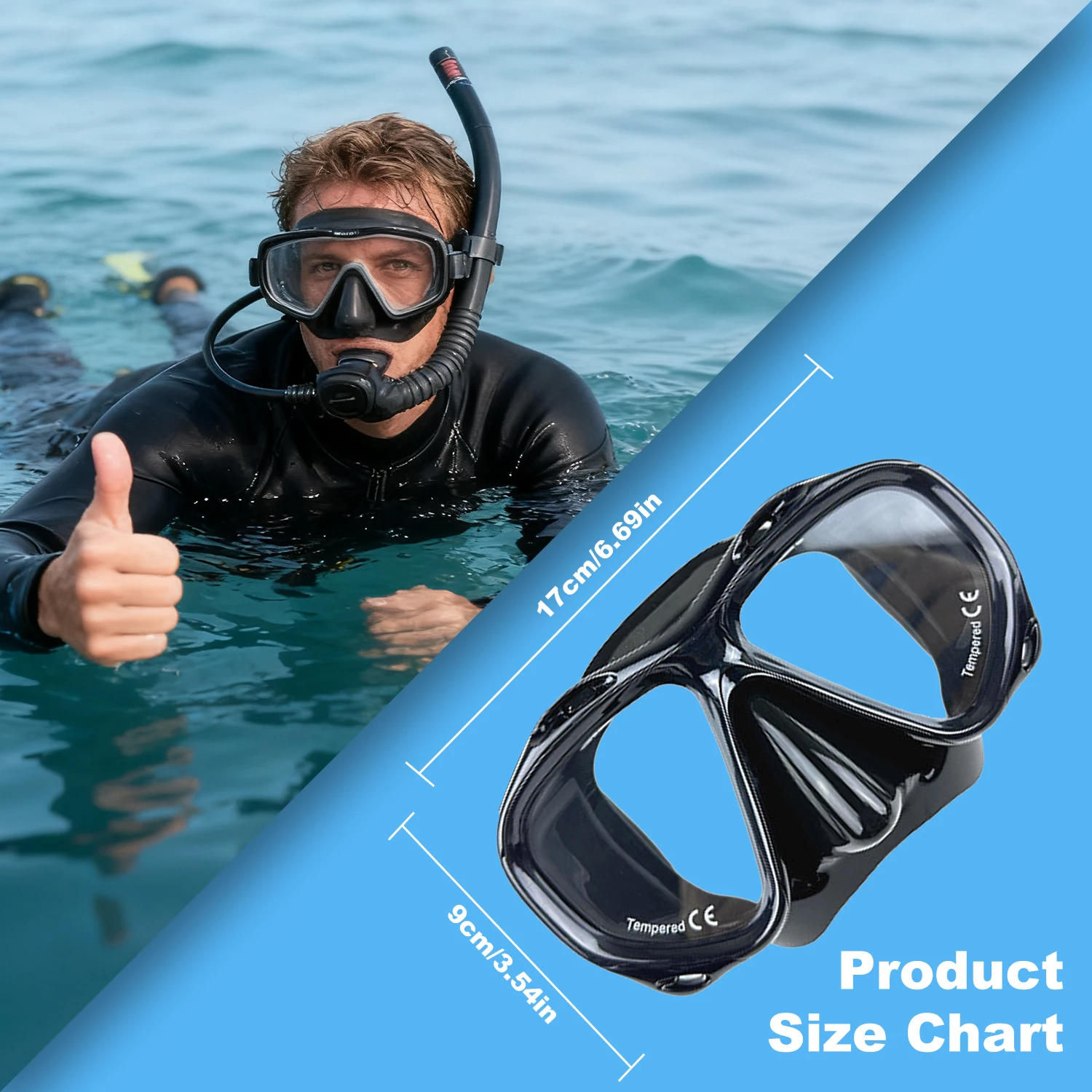 

Очки для подводного плавания из закаленного стекла для женщин и мужчин, противоскользящие с пряжкой для взрослых, очки для подводного плавания без утечек, плавательные очки для фридайвинга