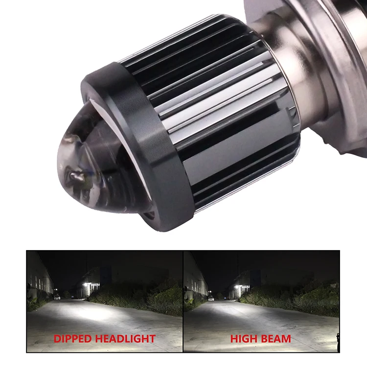 12 واط تيار مستمر 9 ~ 80 فولت دراجة نارية المصباح 1200LM LED الإضاءة 3200-6500 كيلو لمبة عالية شعاع انخفض العلوي Motobike سكوتر تشغيل ضوء