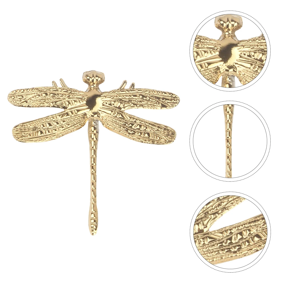 

Golden Copper Pull Handles Single Hole Dragonfly Shaped Knob for Cabinet Furniture Door Drawer Wardrobe Decorative Hardware