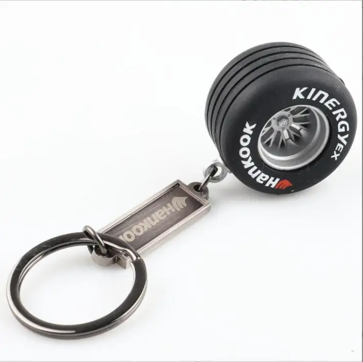 wheel keychain 1PC Metal Tire Keychain Car Wheel Hub Key Chain Car Tire Model Jewelry For Car F1 Fans