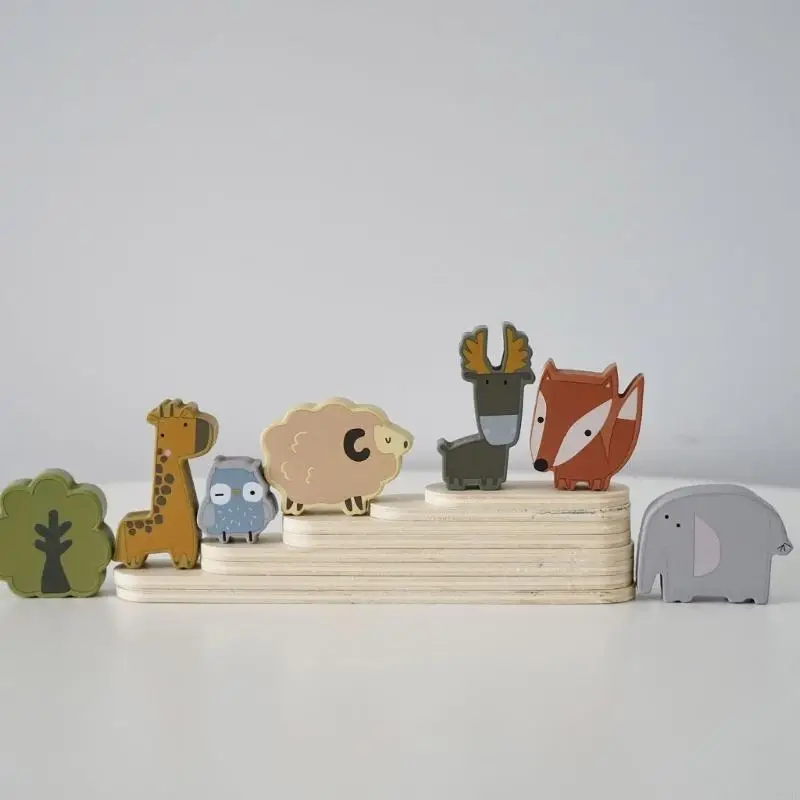 لعبة التراص التعليمية F62D لعبة تكديس مناسبة للسن 18 شهرًا+ الأطفال القدامى الأهرامات الموازنة